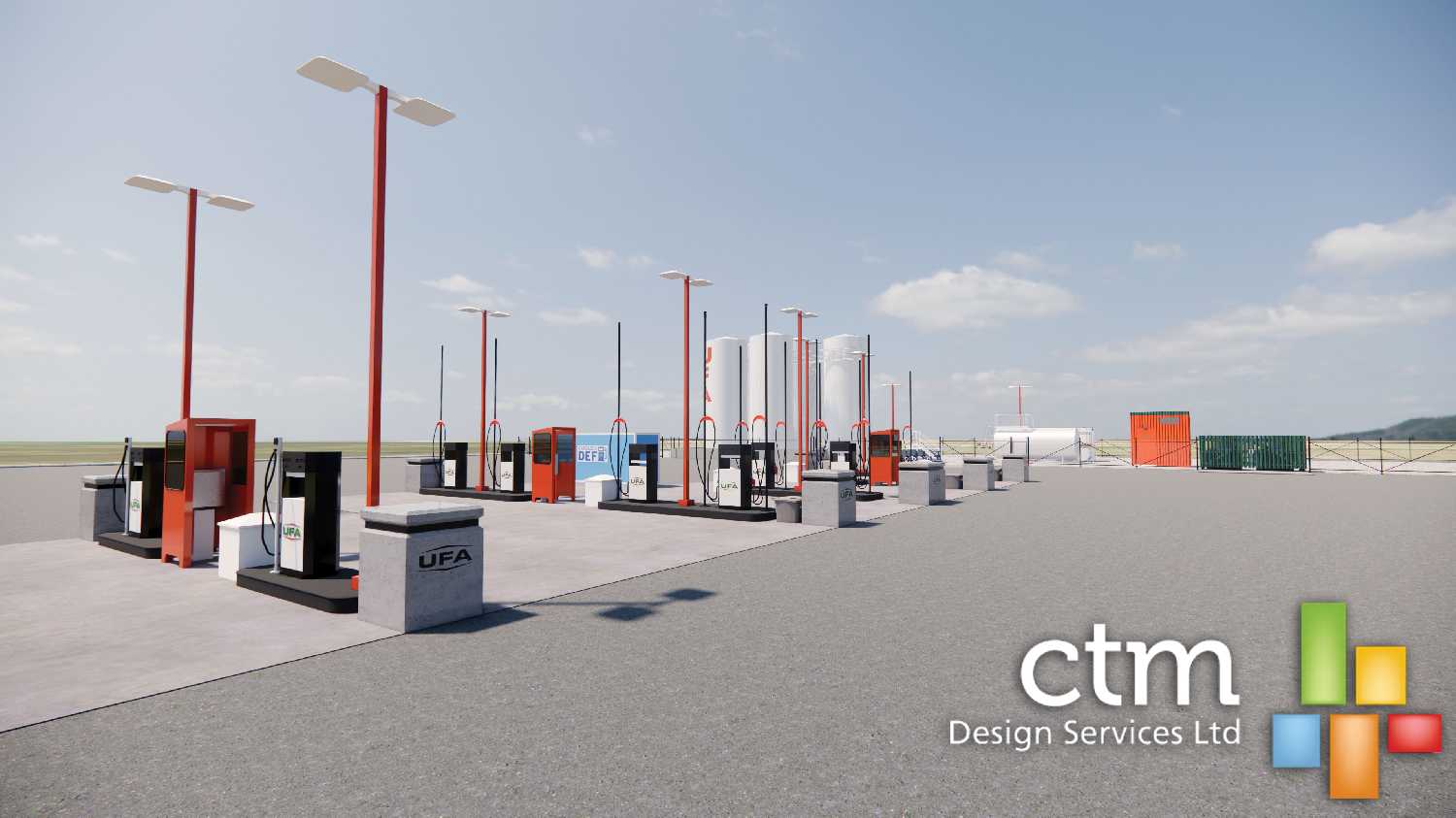 A rendering if the UFA cardlock and bulk fuel facility.